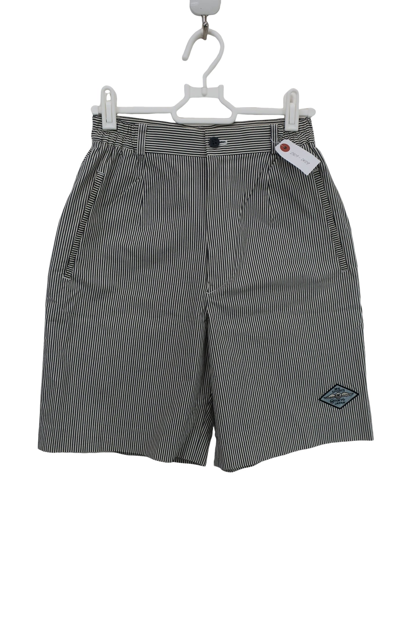 M.U SPORTS(エムユースポーツ) ショートパンツ 黒白ボーダー レディース 40 A