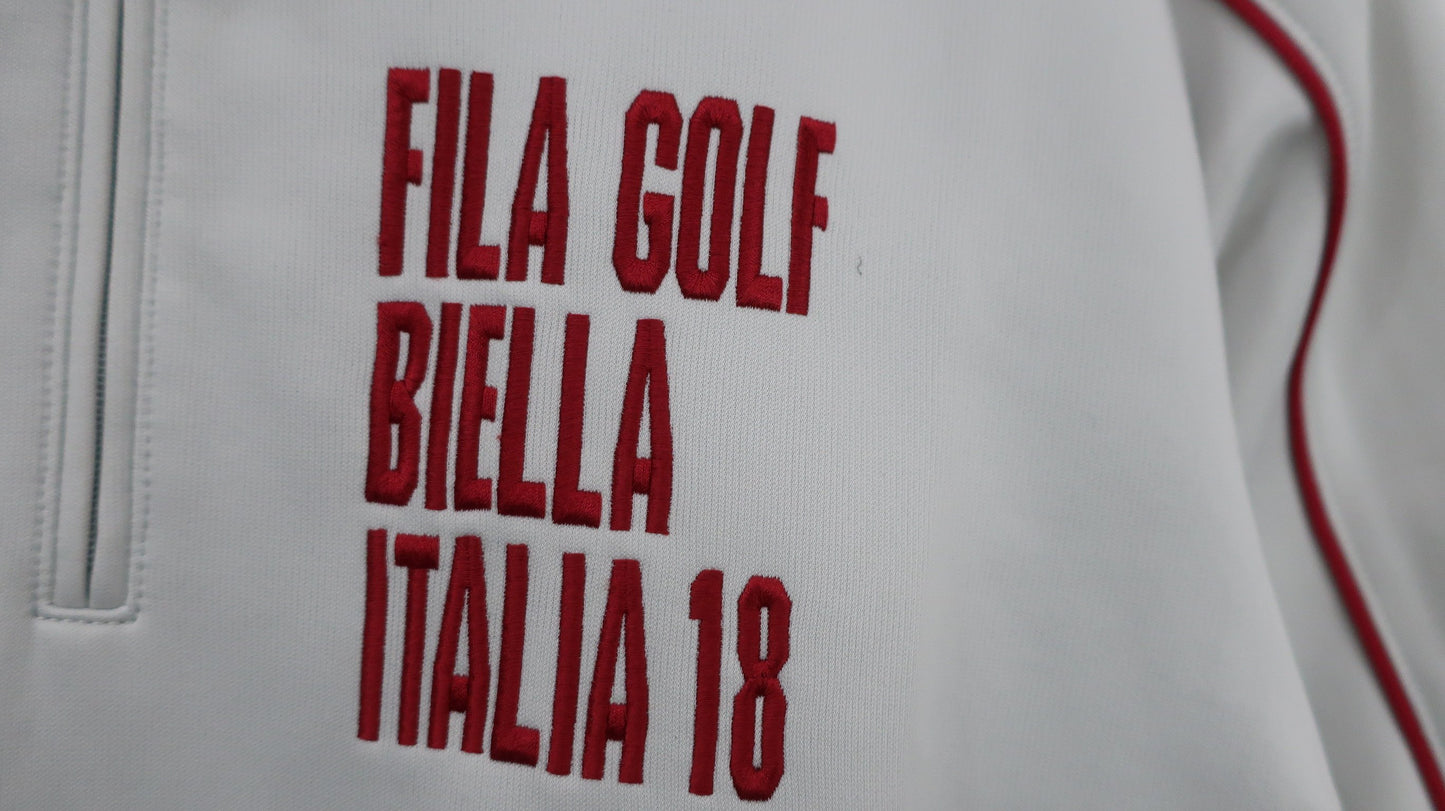 FILA GOLF(フィラゴルフ) 半袖ハーフジップトレーナー グレー レディース M B