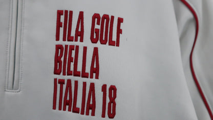 FILA GOLF(フィラゴルフ) 半袖ハーフジップトレーナー グレー レディース M B