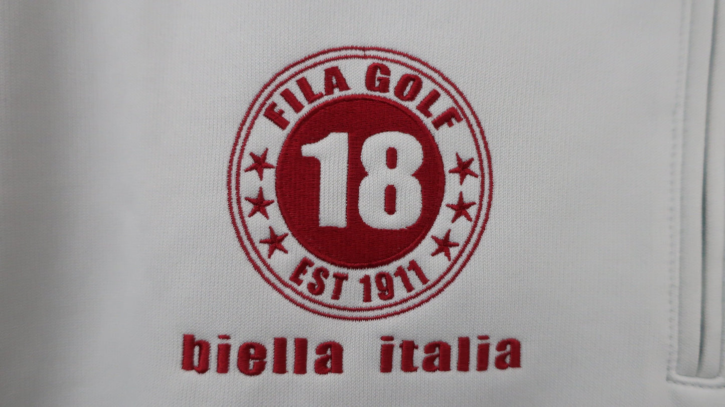 FILA GOLF(フィラゴルフ) 半袖ハーフジップトレーナー グレー レディース M B