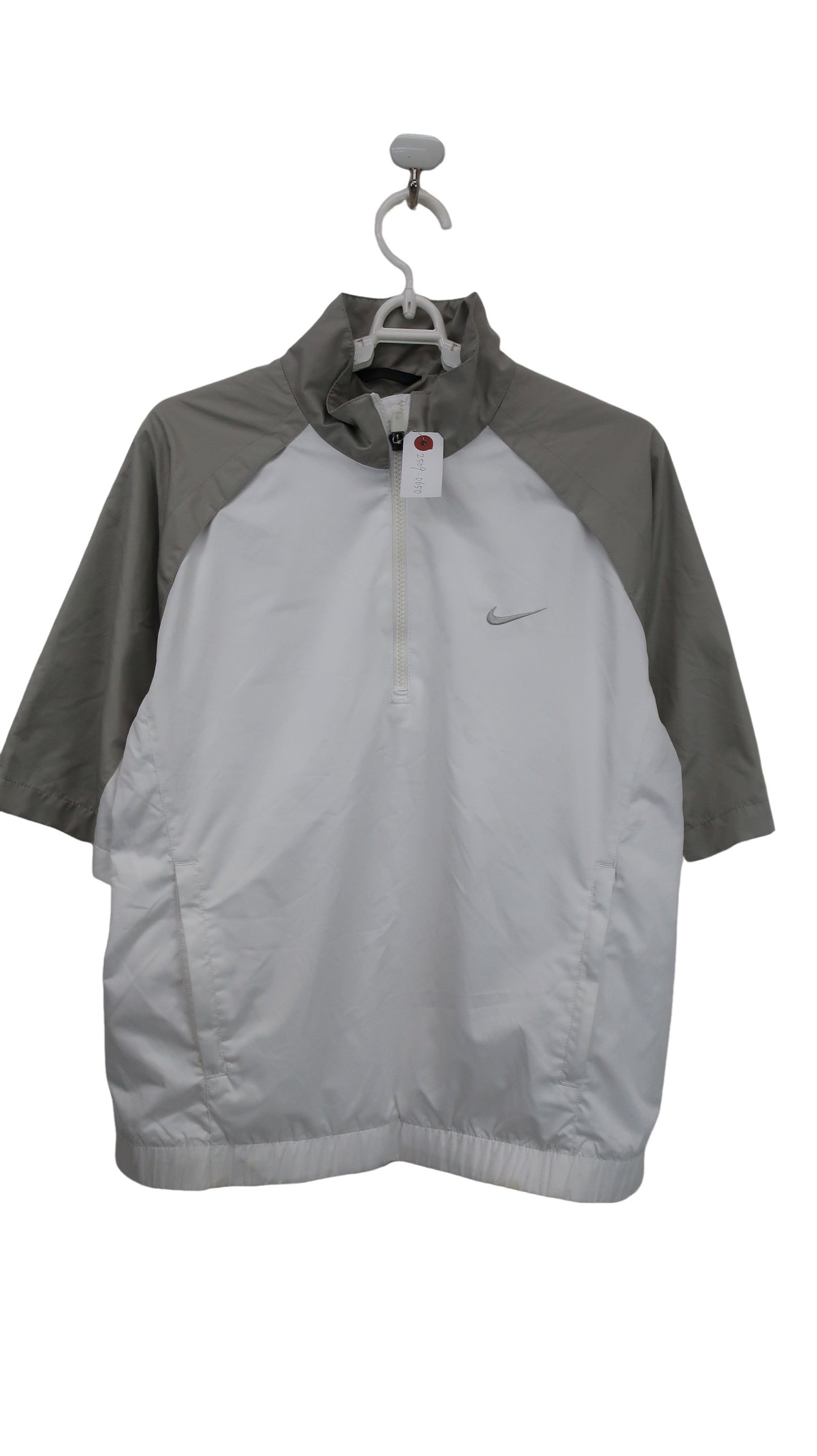 NIKE GOLF(ナイキゴルフ) 半袖ハーフジップスニード 白グレー メンズ LGG B