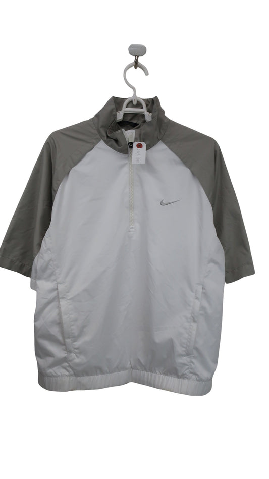 NIKE GOLF(ナイキゴルフ) 半袖ハーフジップスニード 白グレー メンズ LGG B