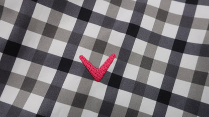 Callaway(キャロウェイ) 半袖フルジップナイロンジャケット 白黒チェック レディース L A