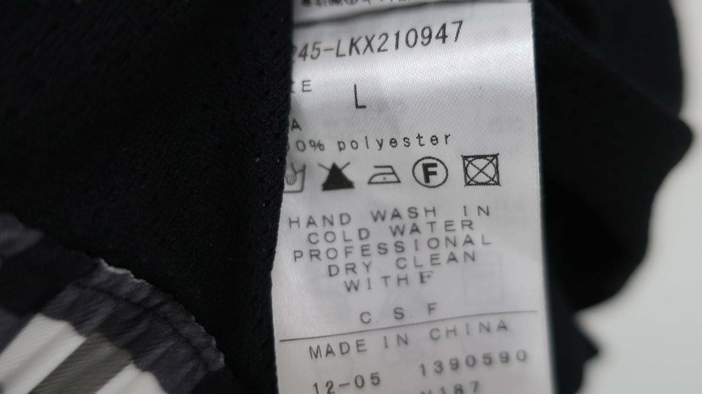 Callaway(キャロウェイ) 半袖フルジップナイロンジャケット 白黒チェック レディース L A