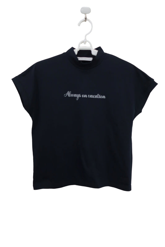 Travis Mathew 半袖モックネックシャツ 黒 レディース S A