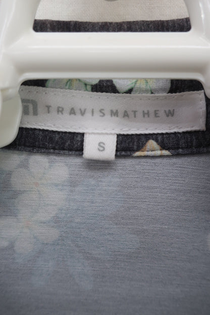 Travis Mathew ポロシャツ グレー花柄 レディース S A