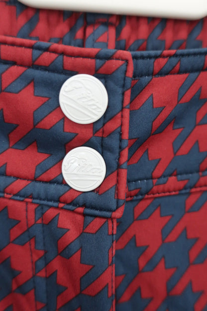 FILA GOLF(フィラゴルフ) ナイロンパンツ ネイビー赤千鳥柄 レディース L A