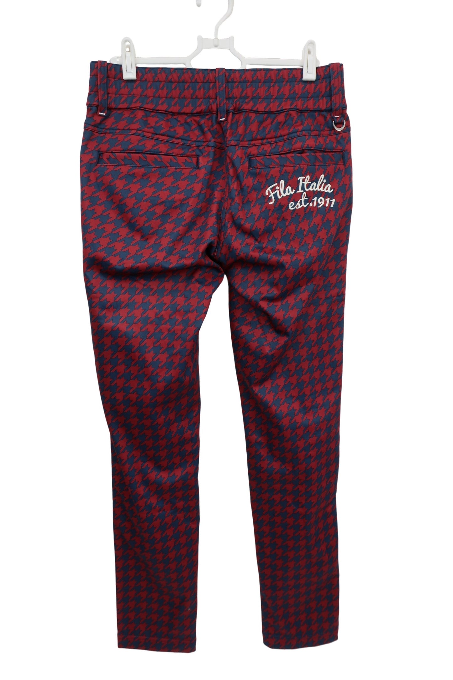 FILA GOLF(フィラゴルフ) ナイロンパンツ ネイビー赤千鳥柄 レディース L A