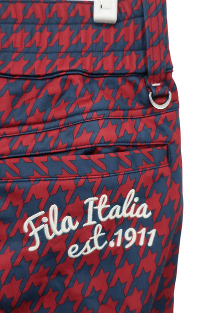 FILA GOLF(フィラゴルフ) ナイロンパンツ ネイビー赤千鳥柄 レディース L A