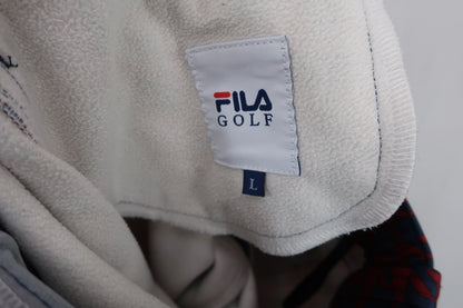 FILA GOLF(フィラゴルフ) ナイロンパンツ ネイビー赤千鳥柄 レディース L A