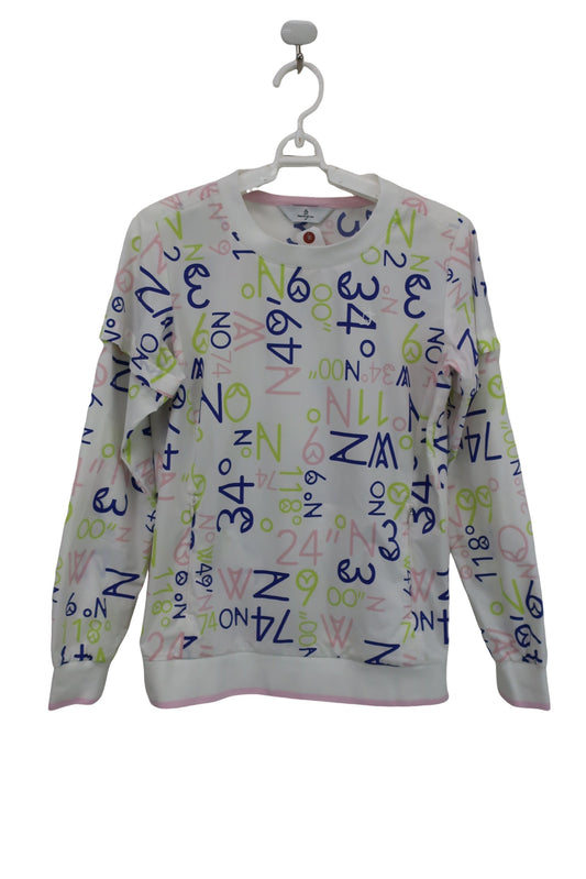 Munsingwear(マンシングウェア) スニード 白カラフル文字柄 レディース M A