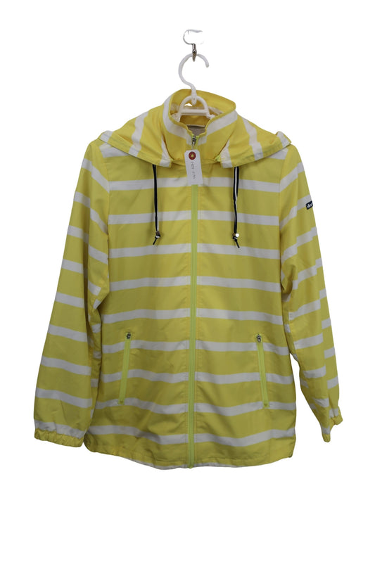 ellesse(エレッセ) ウィンドブレーカー 黄色白ボーダー レディース L B