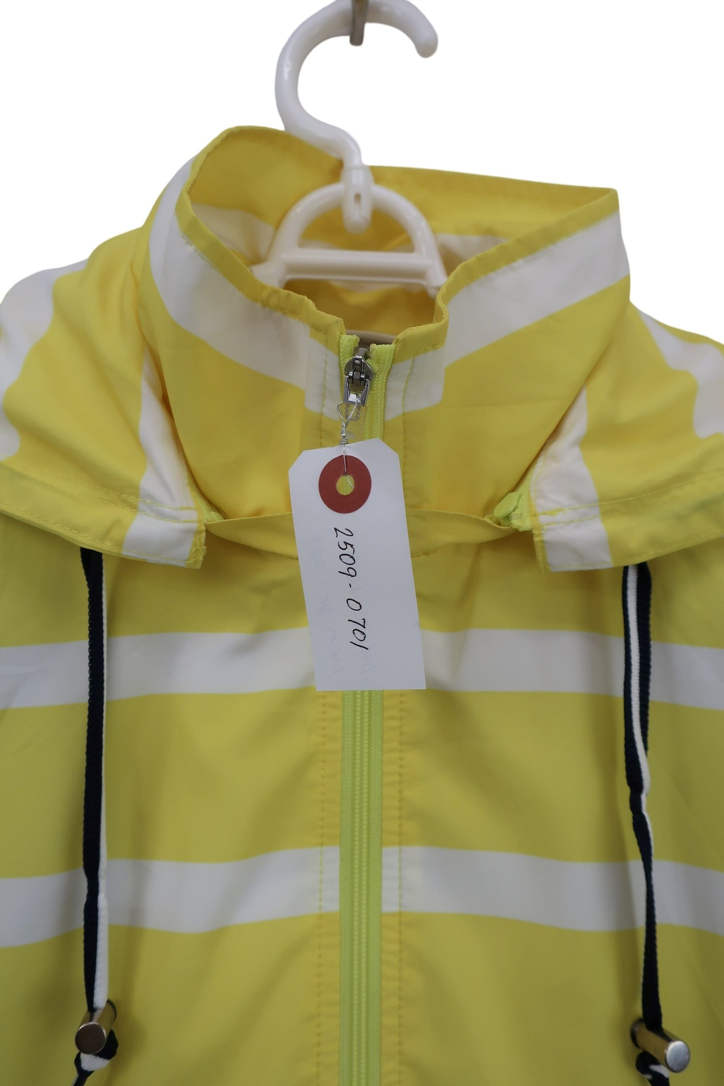ellesse(エレッセ) ウィンドブレーカー 黄色白ボーダー レディース L B