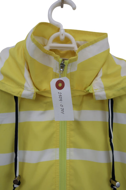 ellesse(エレッセ) ウィンドブレーカー 黄色白ボーダー レディース L B