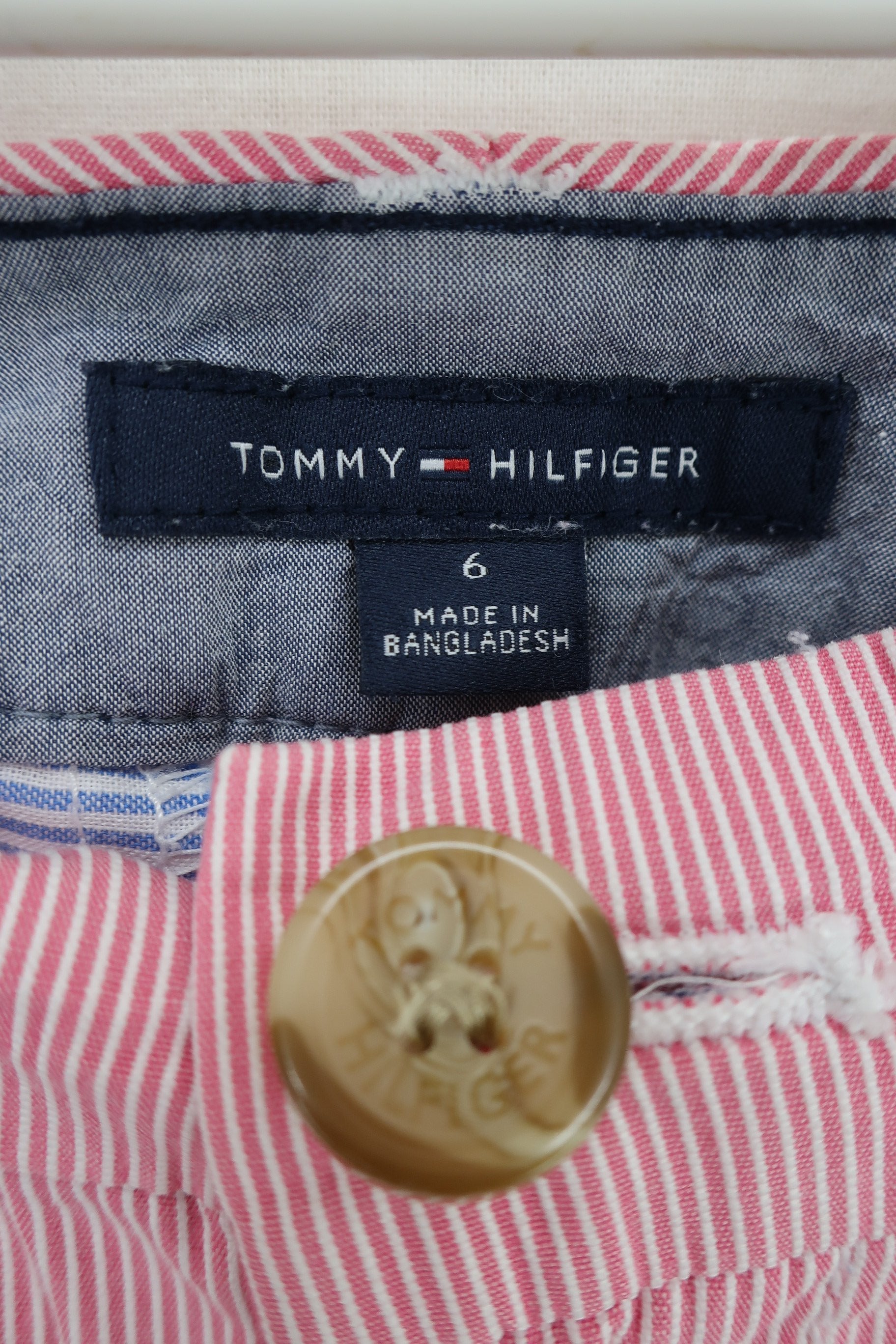 TOMMY HILFIGER(トミーヒルフィガー) パンツ ピンク白ストライプ レディース 6 A