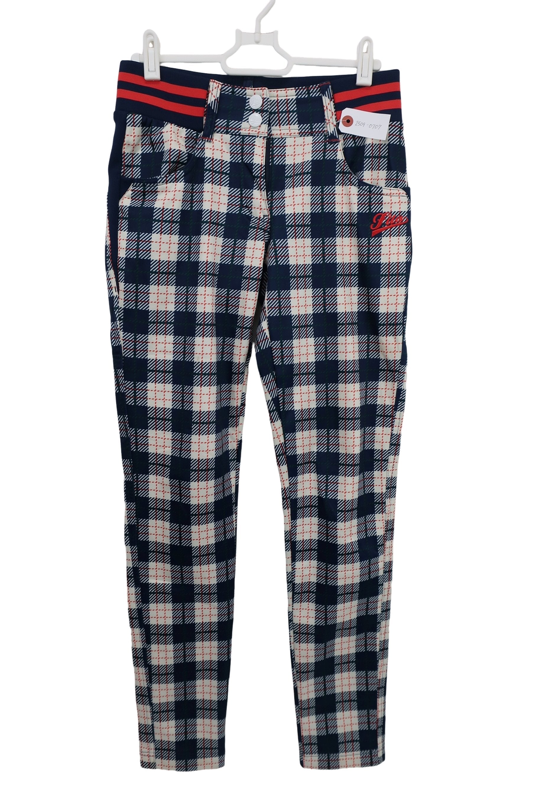 FILA GOLF(フィラゴルフ) パンツ ネイビー白チェック レディース S A