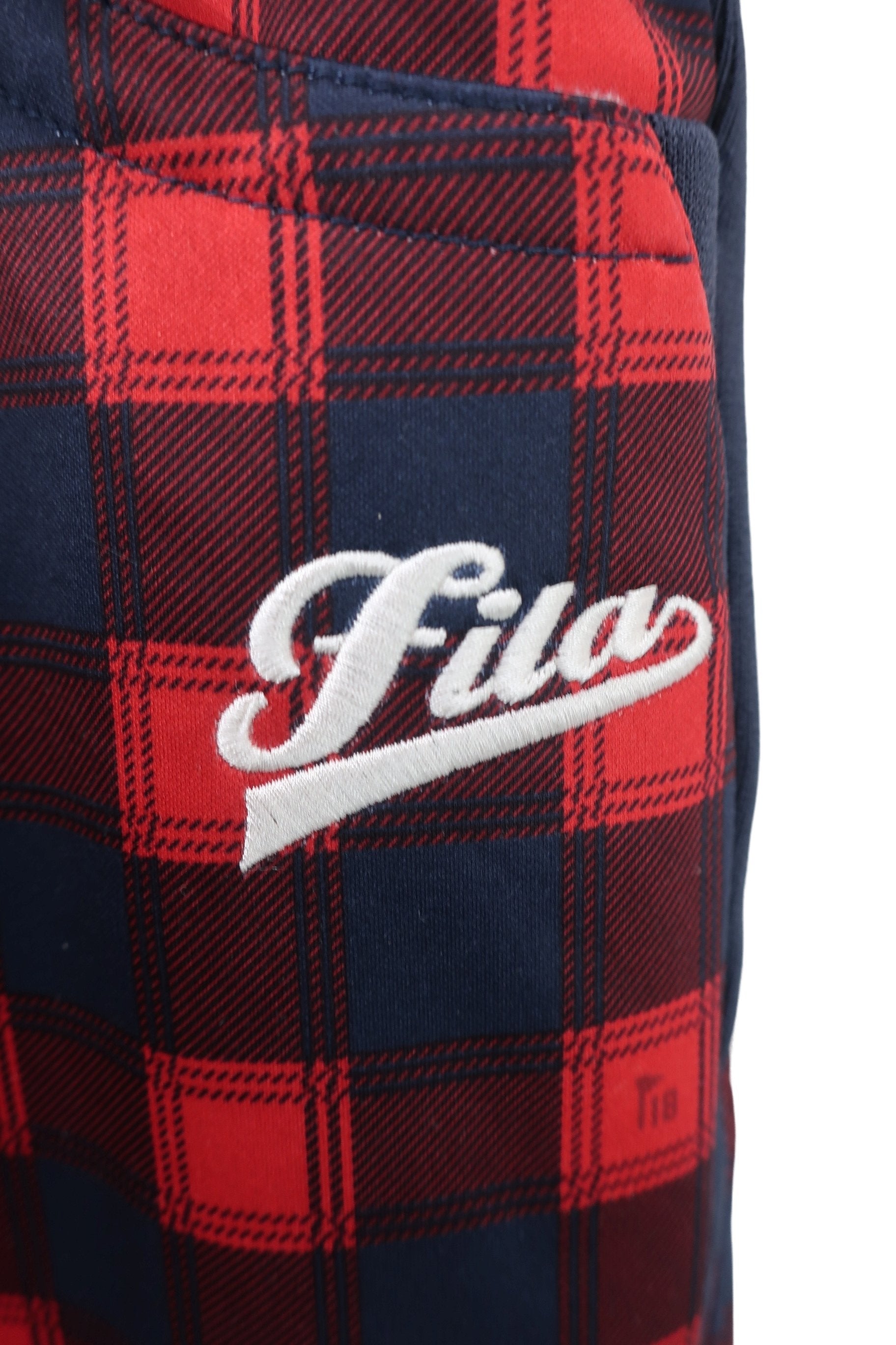 FILA GOLF(フィラゴルフ) パンツ 赤ネイビーチェック レディース M A
