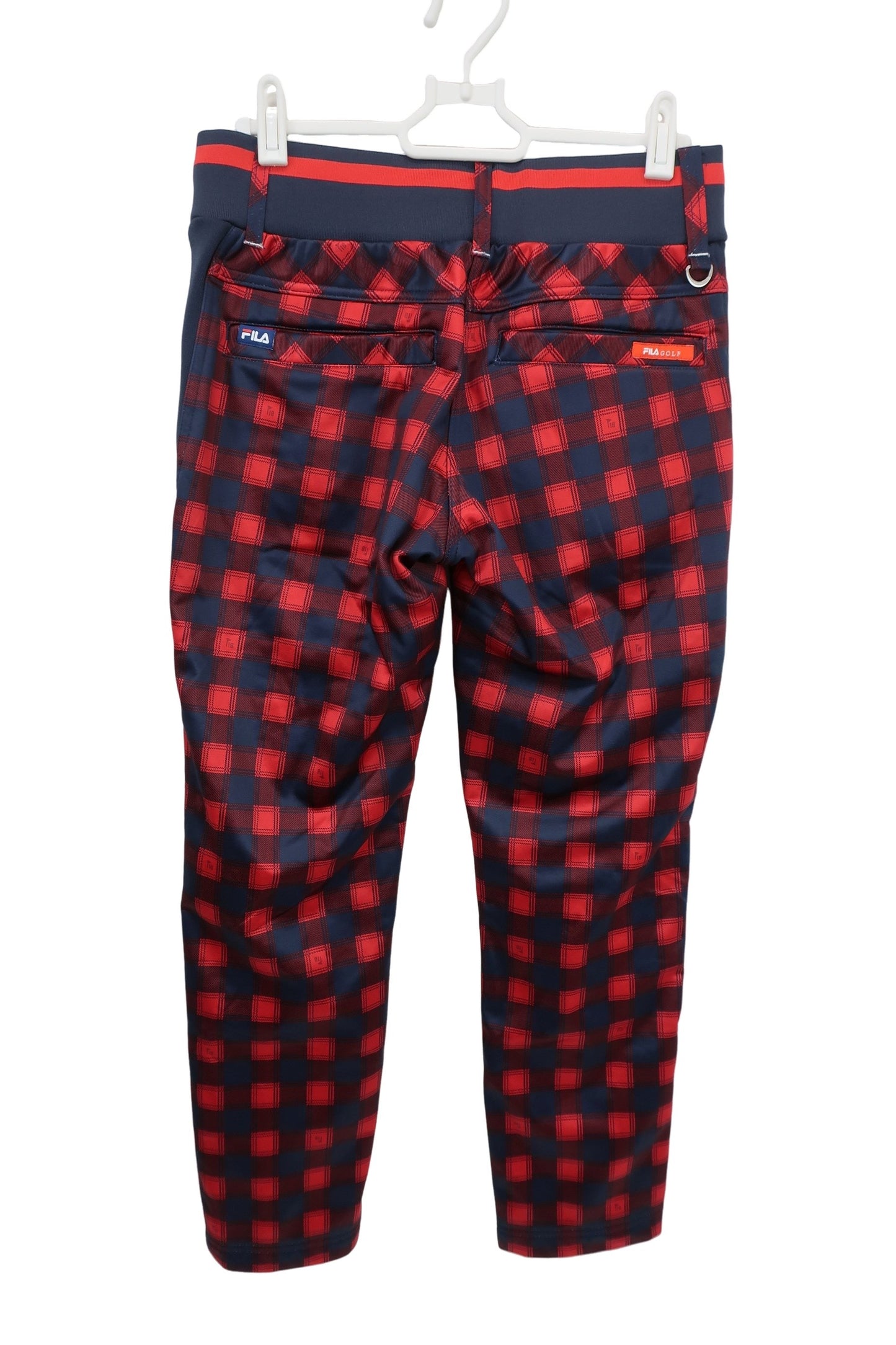 FILA GOLF(フィラゴルフ) パンツ 赤ネイビーチェック レディース M A