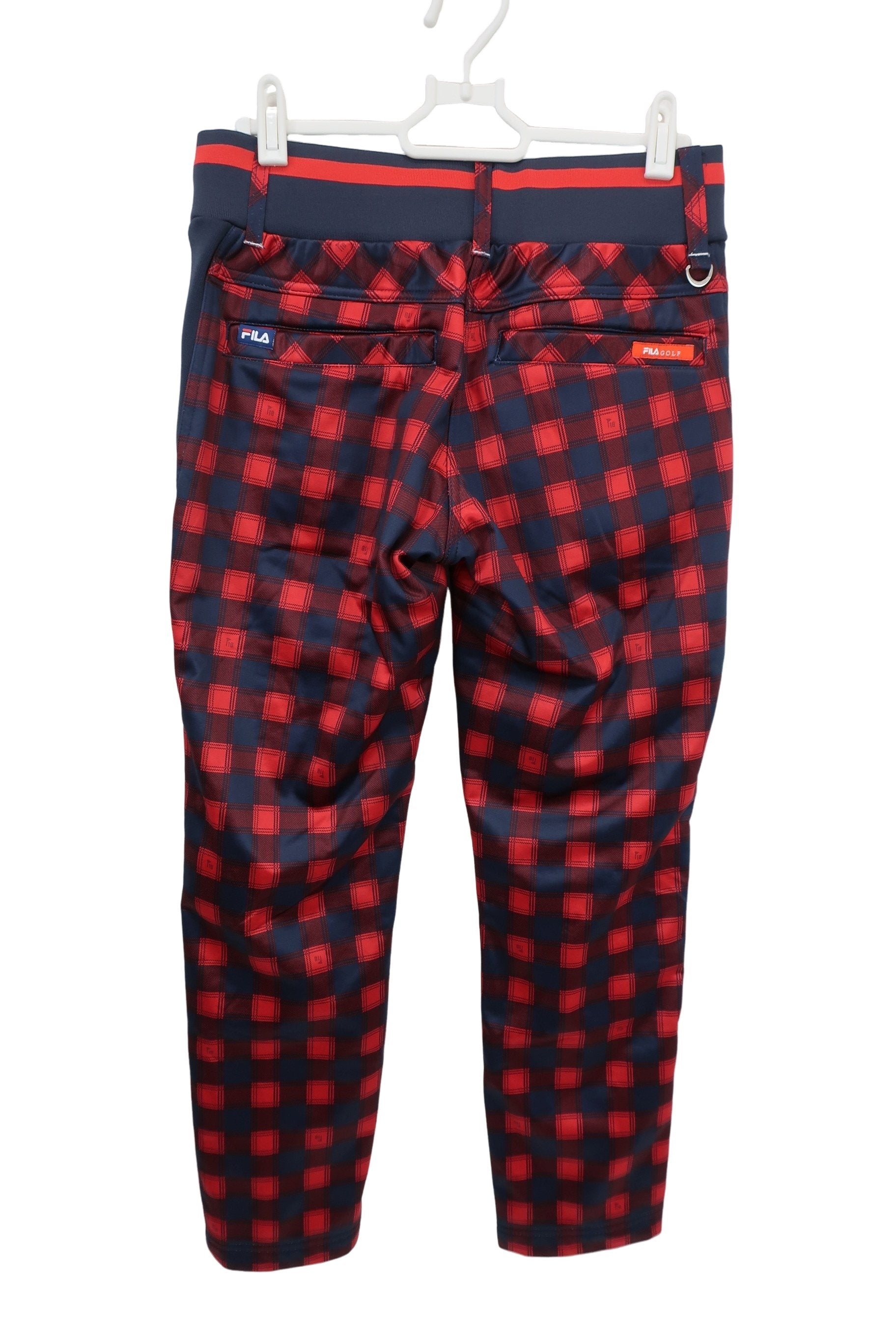 FILA GOLF(フィラゴルフ) パンツ 赤ネイビーチェック レディース M A