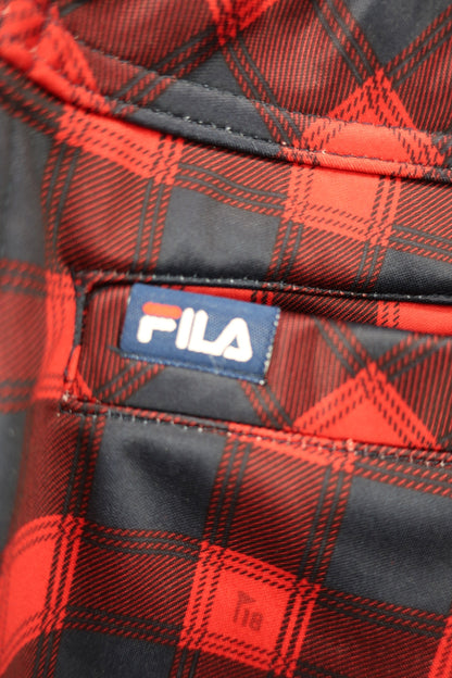 FILA GOLF(フィラゴルフ) パンツ 赤ネイビーチェック レディース M A