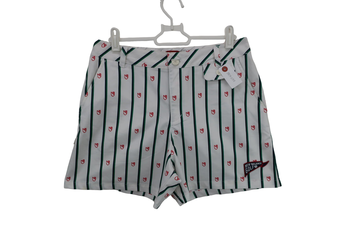 New Balance golf(ニューバランスゴルフ) ショートパンツ 白ネイビー緑ストライプ レディース 2 012-7132503 A