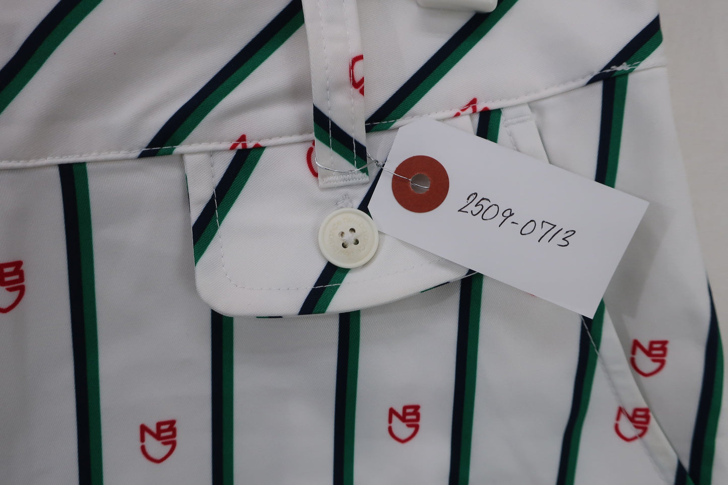 New Balance golf(ニューバランスゴルフ) ショートパンツ 白ネイビー緑ストライプ レディース 2 012-7132503 A