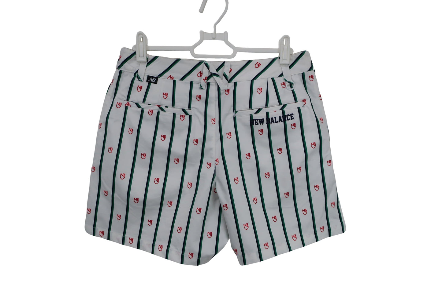 New Balance golf(ニューバランスゴルフ) ショートパンツ 白ネイビー緑ストライプ レディース 2 012-7132503 A