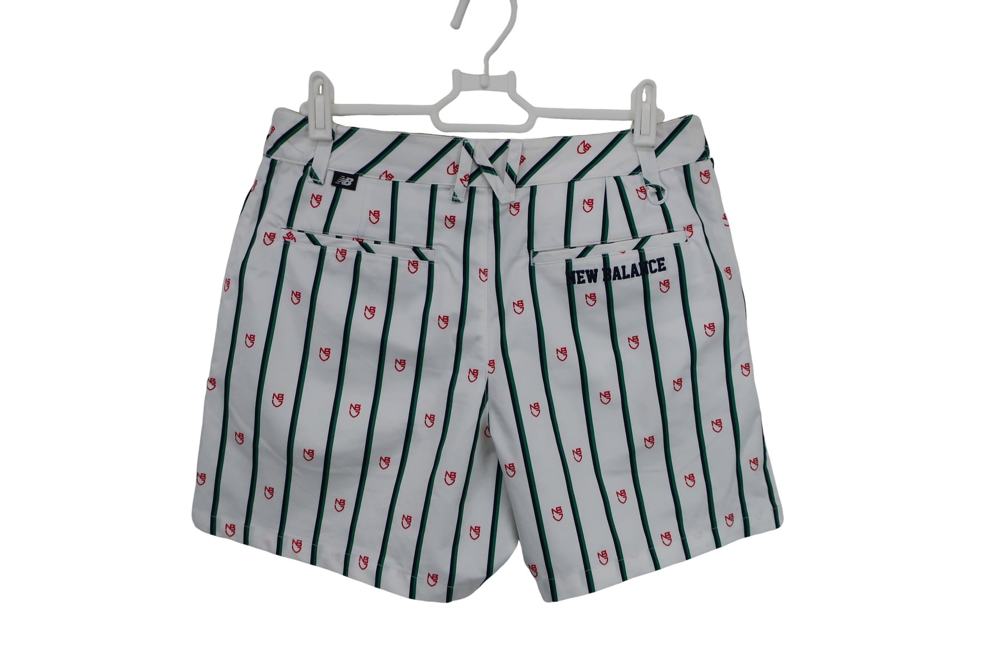 New Balance golf(ニューバランスゴルフ) ショートパンツ 白ネイビー緑ストライプ レディース 2 012-7132503 A