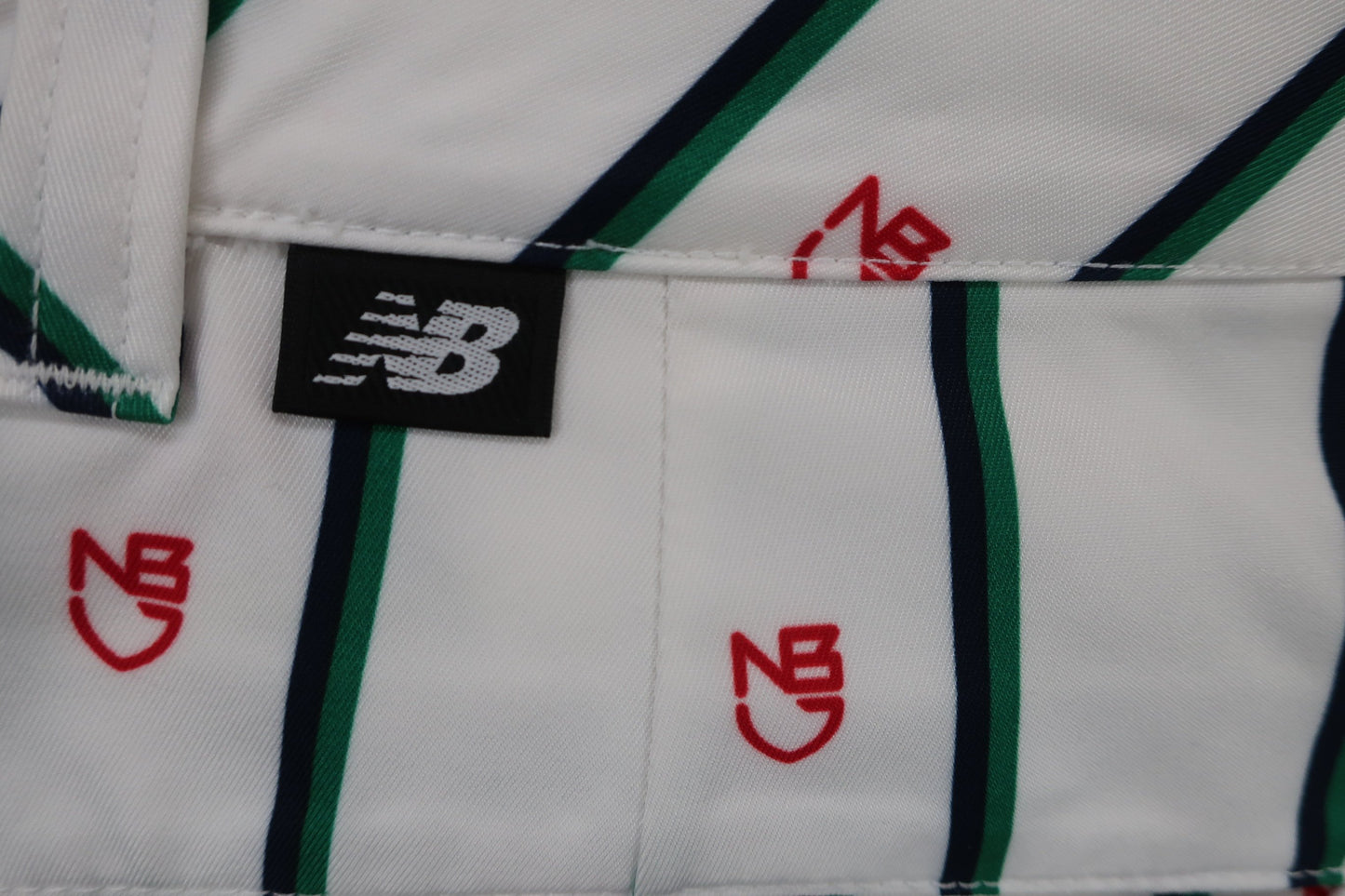 New Balance golf(ニューバランスゴルフ) ショートパンツ 白ネイビー緑ストライプ レディース 2 012-7132503 A