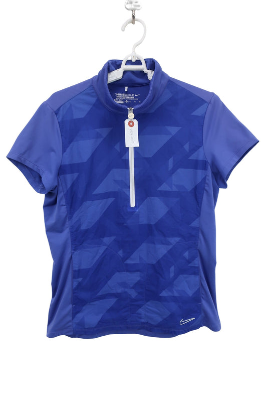 NIKE GOLF(ナイキゴルフ) 半袖ハーフジップシャツ 青 レディース XL A