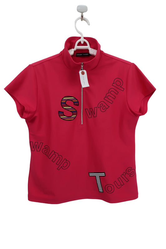 SWAMP TOURS(スワンプツアーズ) ハーフジップシャツ ピンク レディース 2 A