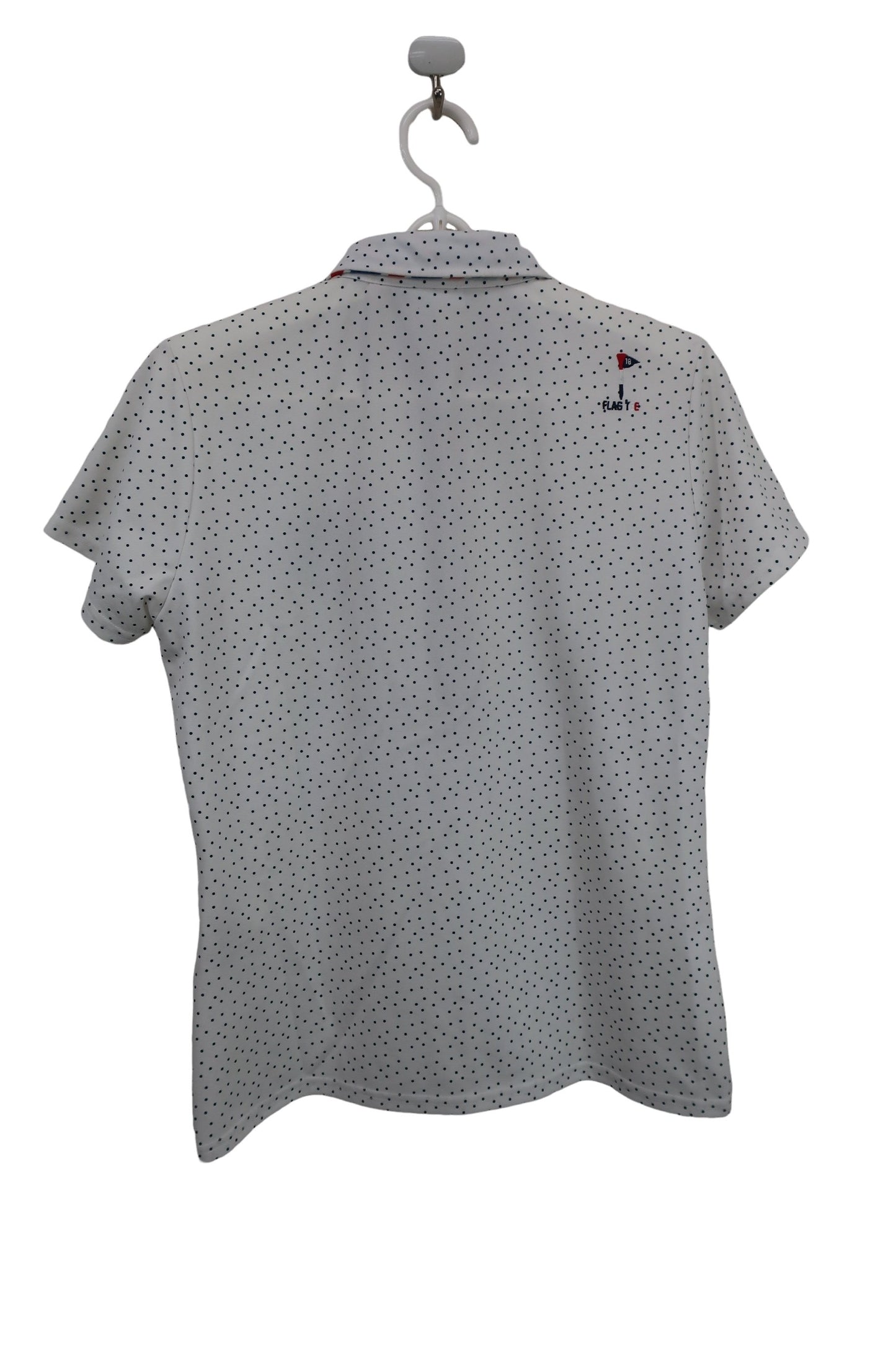 FILA GOLF(フィラゴルフ) ポロシャツ 白ネイビードット柄 レディース LL B