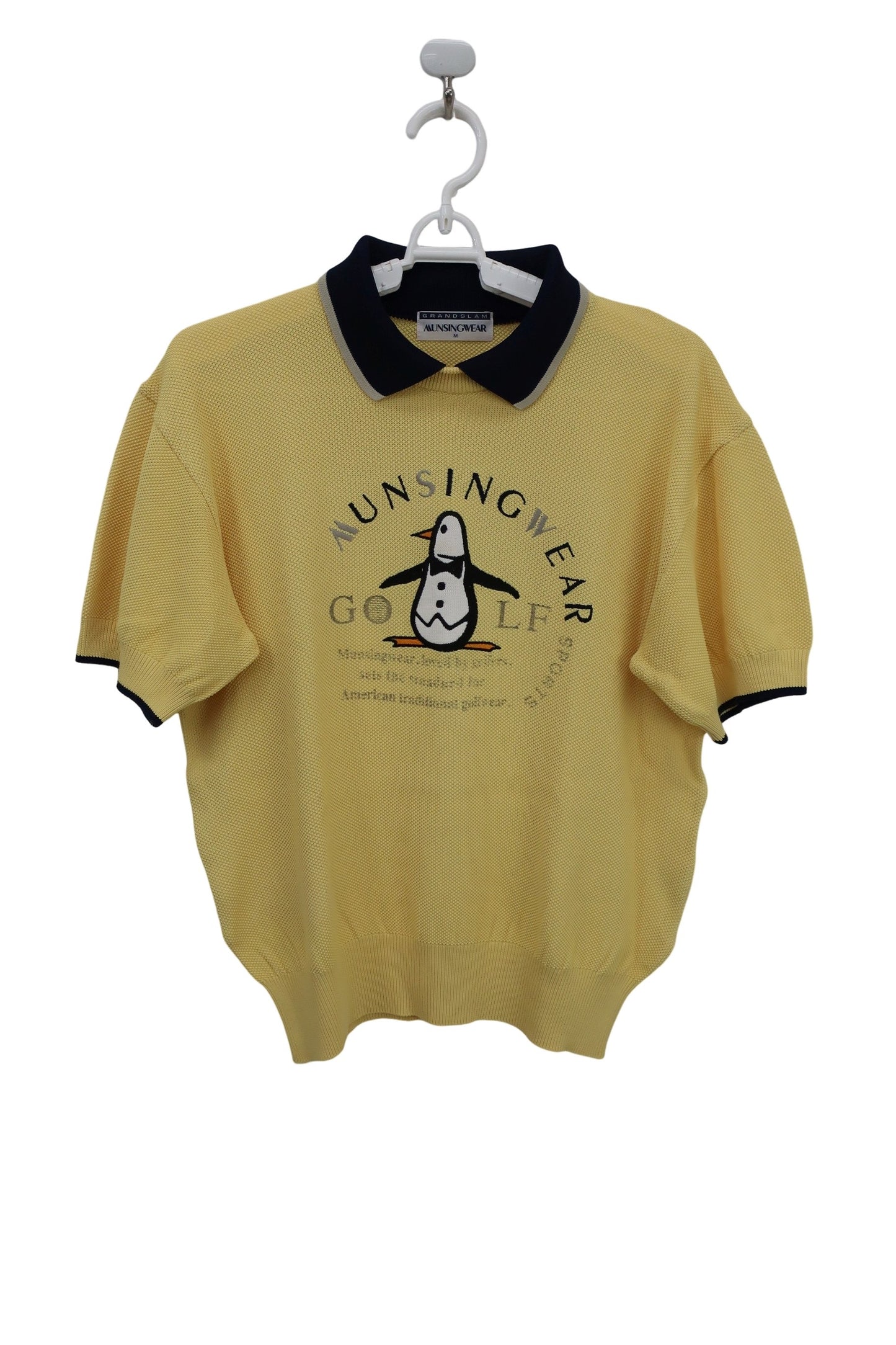 Munsingwear(マンシングウェア) 襟付ニットシャツ 黄色 レディース M B