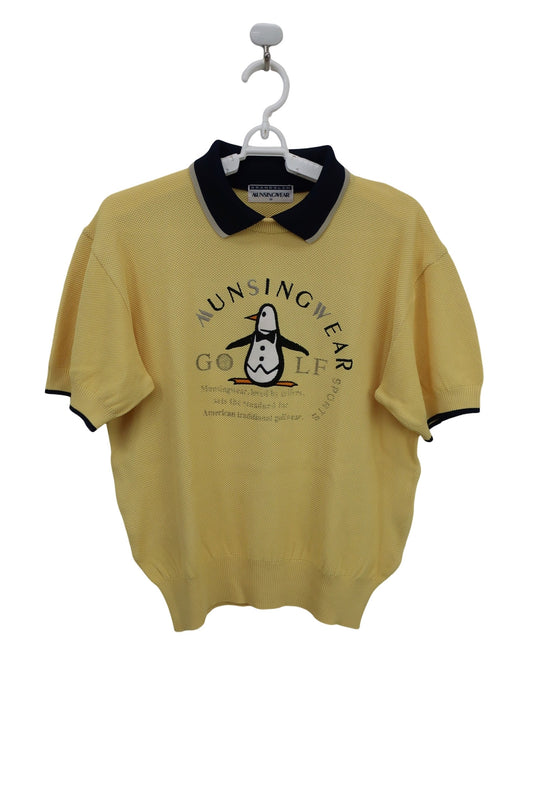 Munsingwear(マンシングウェア) 襟付ニットシャツ 黄色 レディース M B
