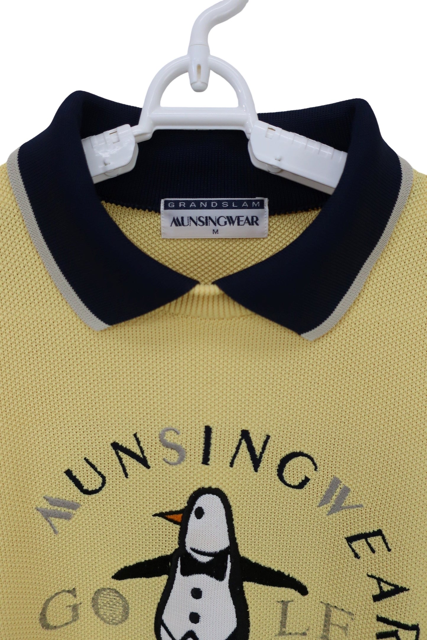 Munsingwear(マンシングウェア) 襟付ニットシャツ 黄色 レディース M B