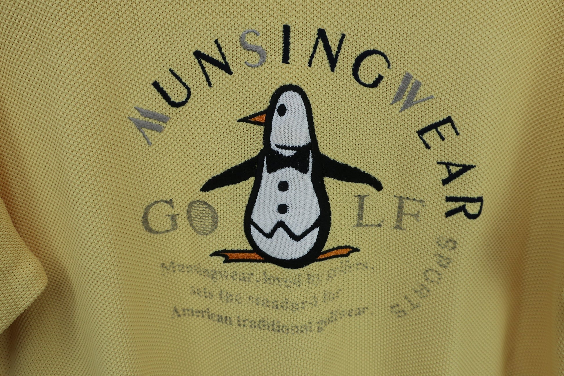 Munsingwear(マンシングウェア) 襟付ニットシャツ 黄色 レディース M B