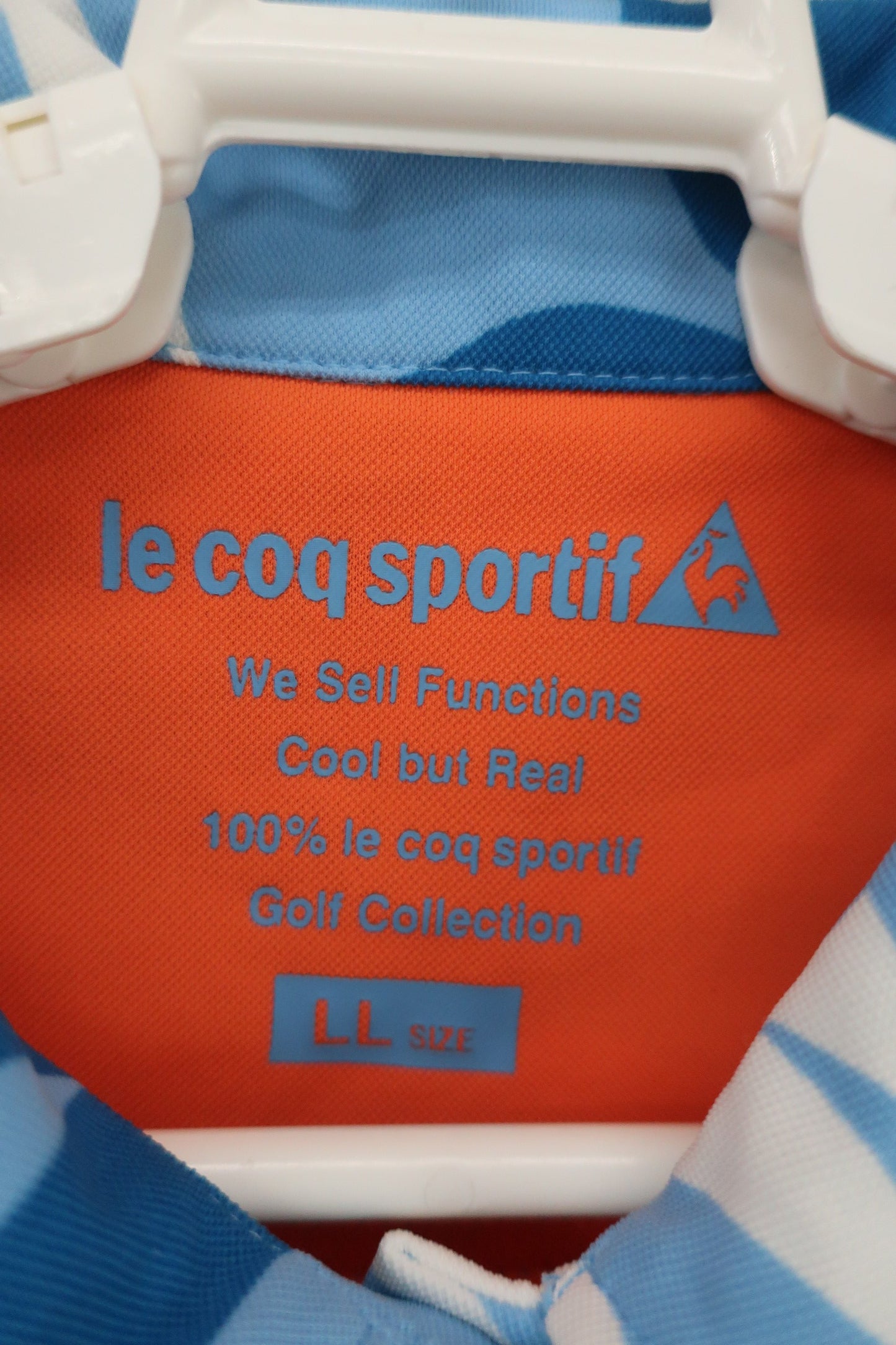 le coq sportif(ルコックスポルティフ) ポロシャツ 水色総柄 レディース LL A