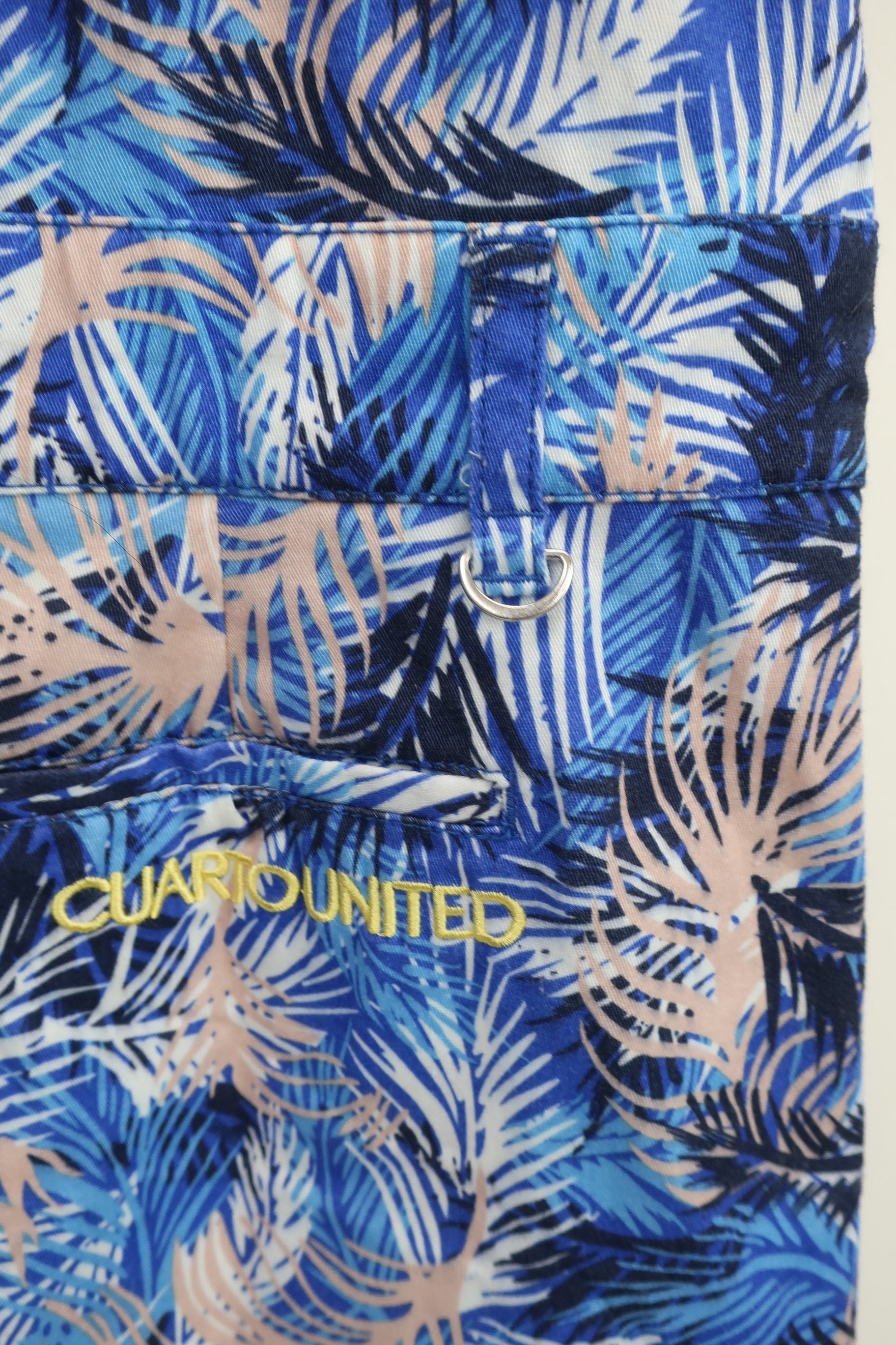 Cuarto UNITED(クアルトユナイテッド) ワンピース 青系総柄 レディース L A