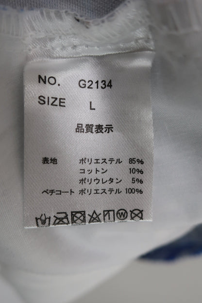 Cuarto UNITED(クアルトユナイテッド) ワンピース 青系総柄 レディース L A