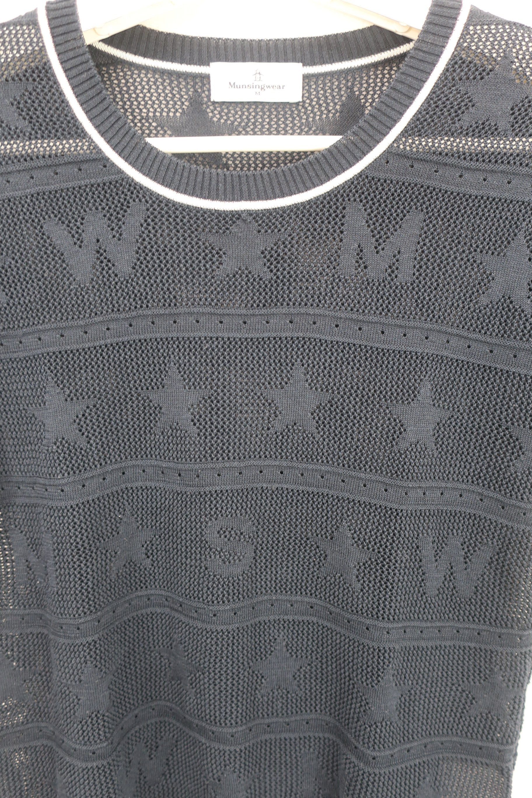 Munsingwear(マンシングウェア) ニットシャツ 黒 レディース M B