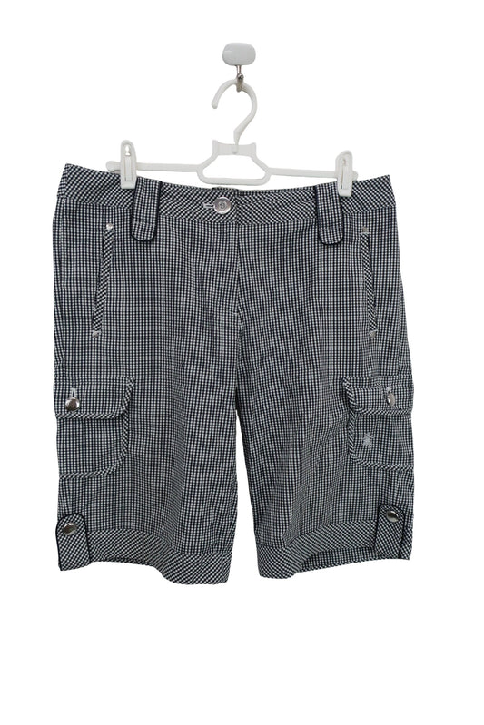 Munsingwear(マンシングウェア) ハーフパンツ 白黒チェック レディース 13 A