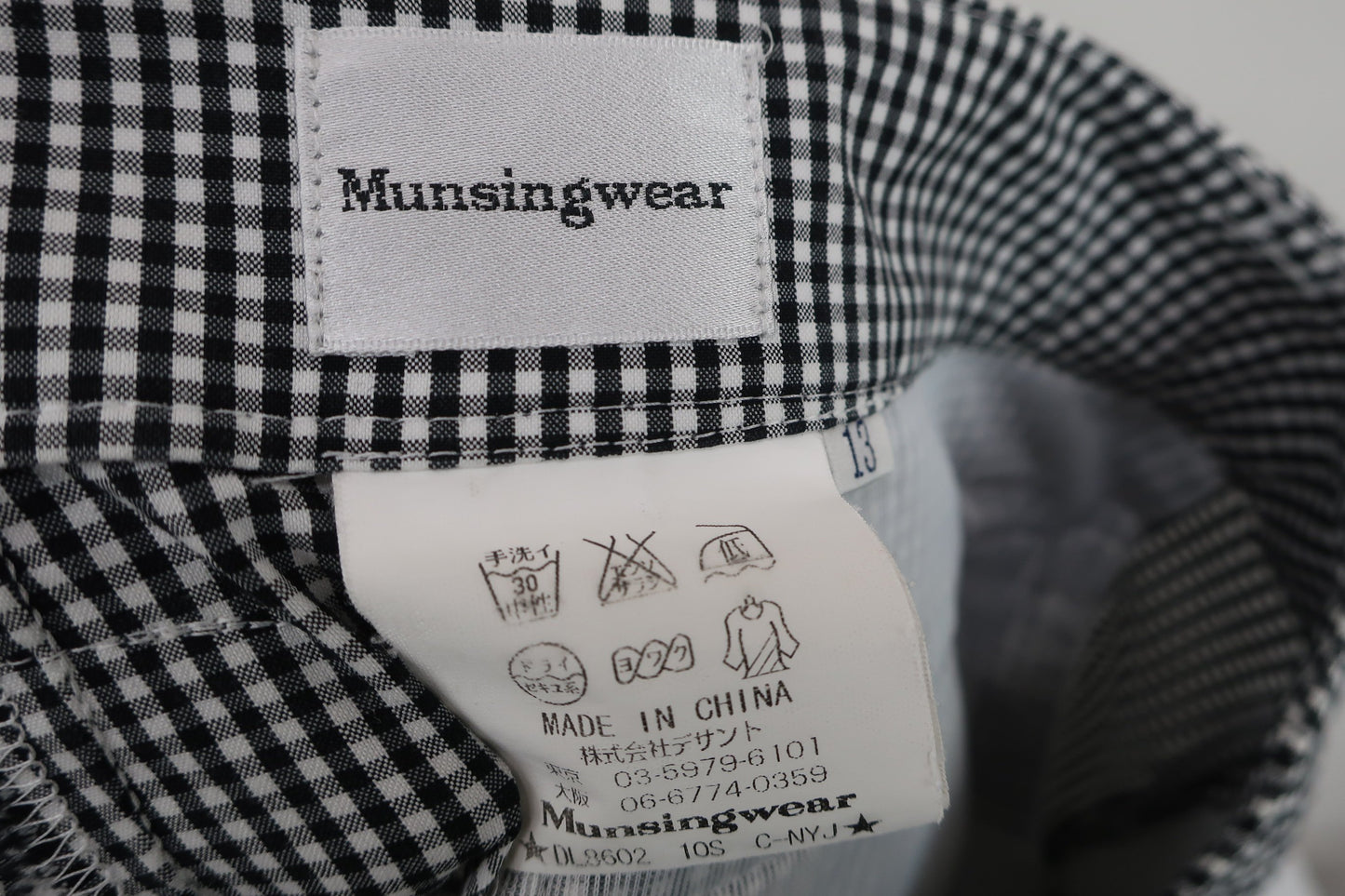 Munsingwear(マンシングウェア) ハーフパンツ 白黒チェック レディース 13 A