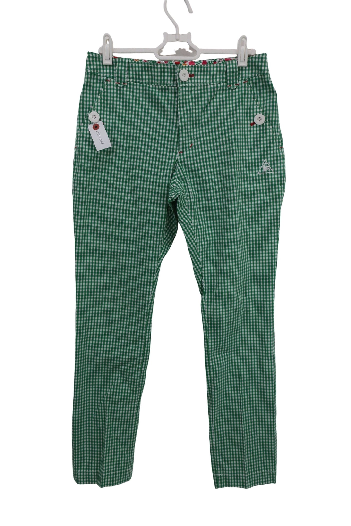 le coq sportif(ルコックスポルティフ) パンツ 緑白チェック レディース 9 A