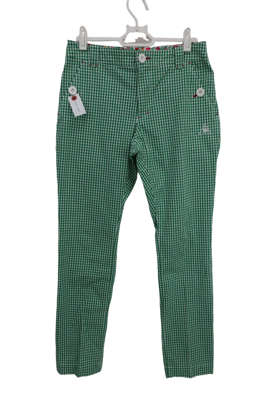 le coq sportif(ルコックスポルティフ) パンツ 緑白チェック レディース 9 A