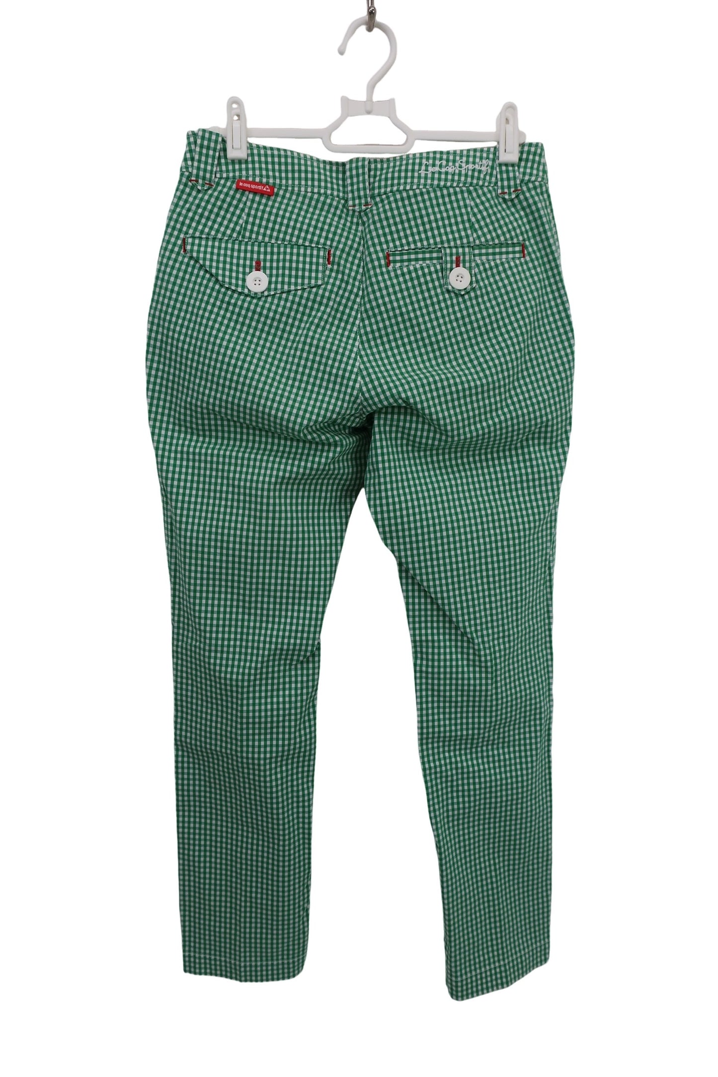 le coq sportif(ルコックスポルティフ) パンツ 緑白チェック レディース 9 A