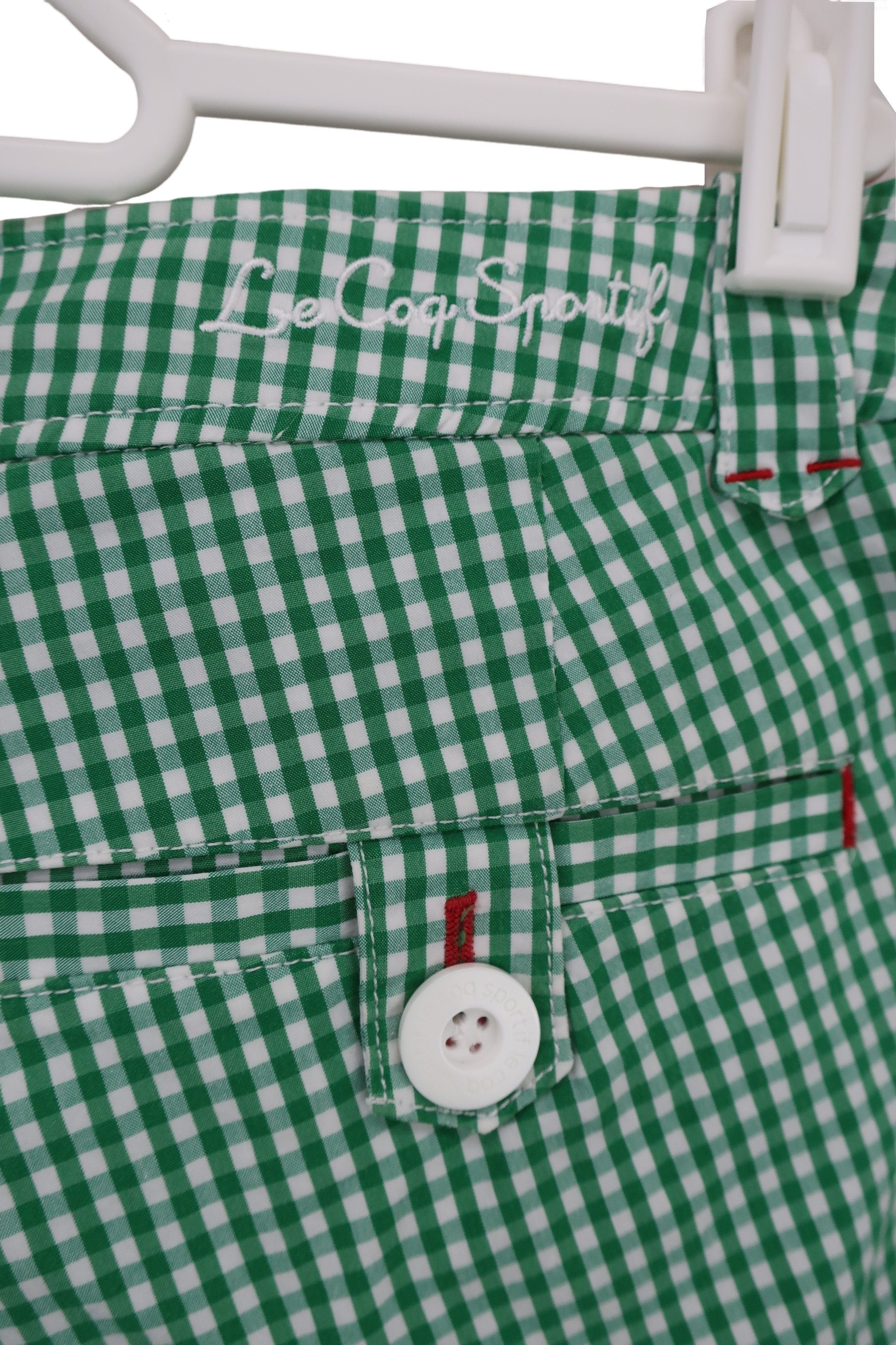 le coq sportif(ルコックスポルティフ) パンツ 緑白チェック レディース 9 A