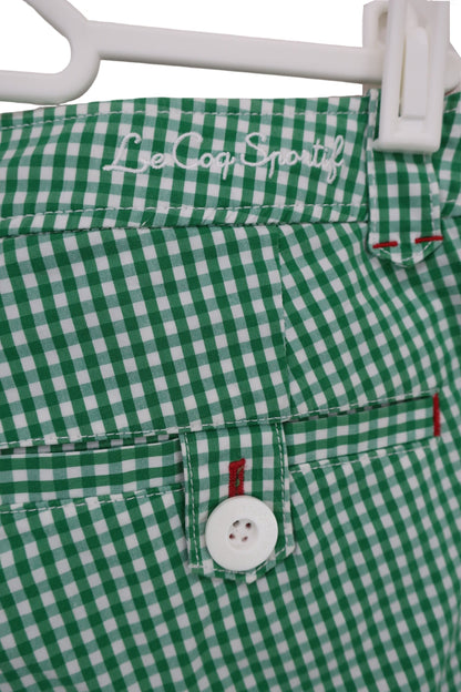 le coq sportif(ルコックスポルティフ) パンツ 緑白チェック レディース 9 A