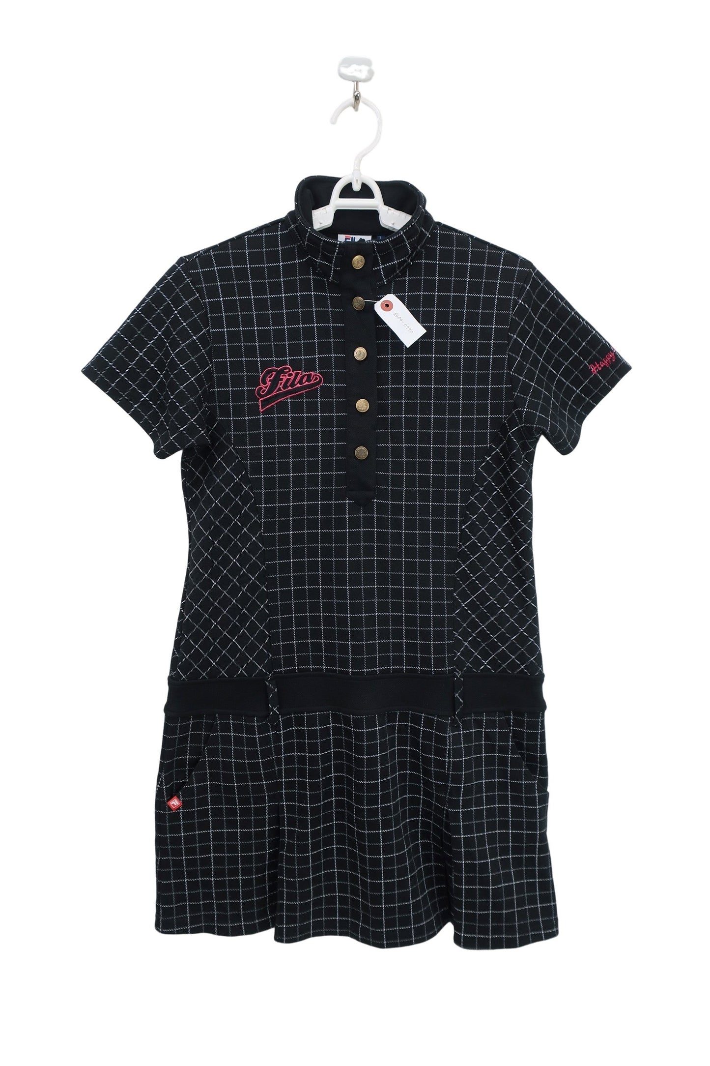 FILA GOLF(フィラゴルフ) ワンピース 黒白チェック レディース L A
