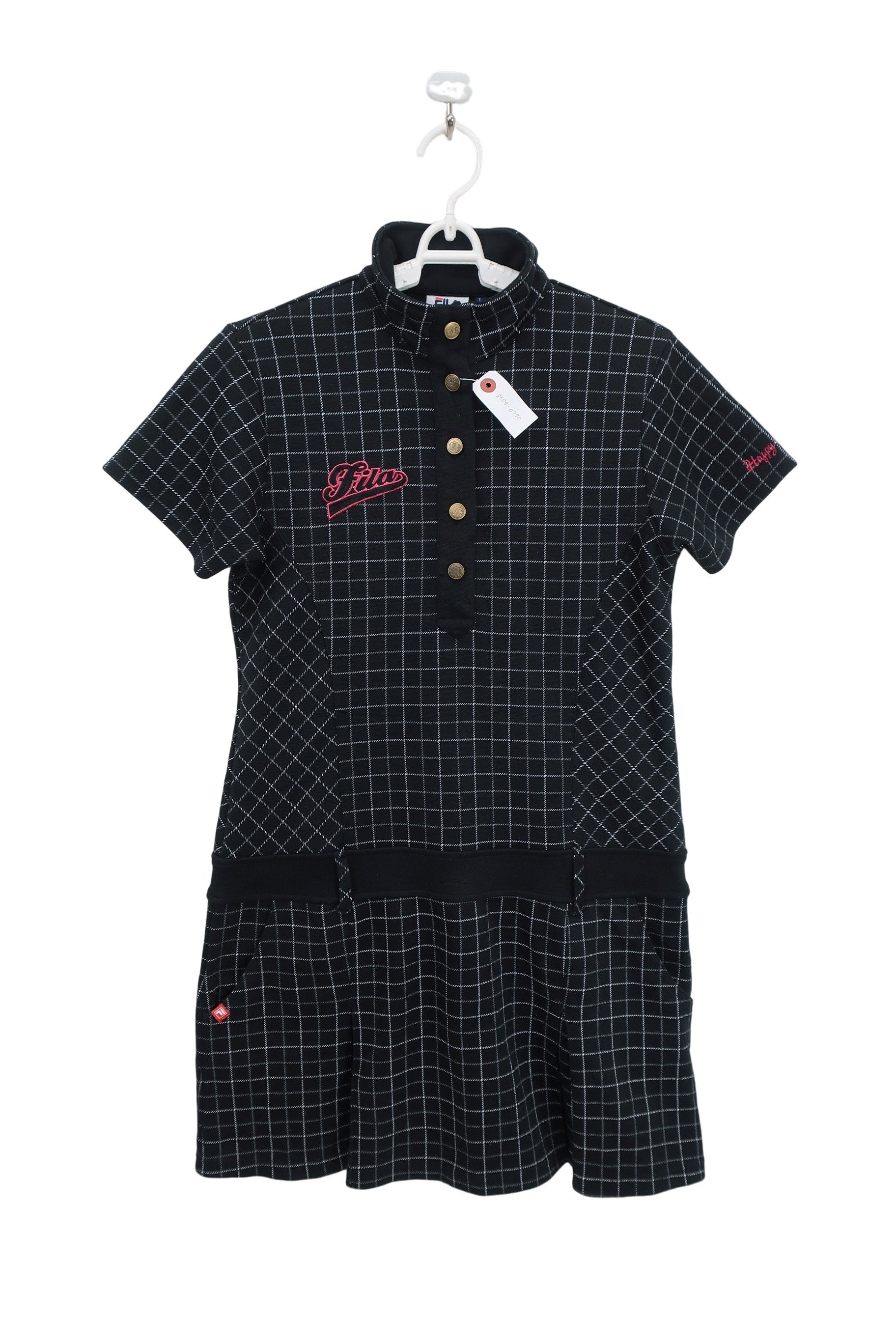 FILA GOLF(フィラゴルフ) ワンピース 黒白チェック レディース L A