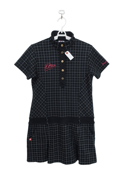 FILA GOLF(フィラゴルフ) ワンピース 黒白チェック レディース L A